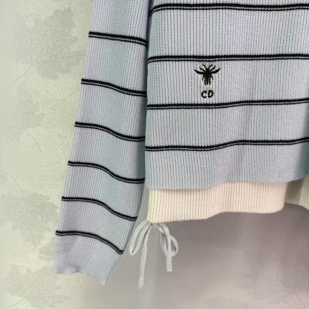 Fake two-piece long-sleeved cardigan