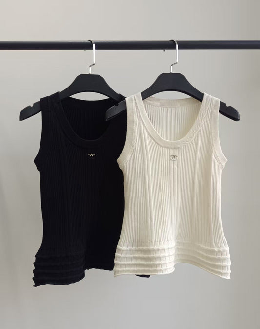 Gestricktes Camisole mit Logo auf der Brust