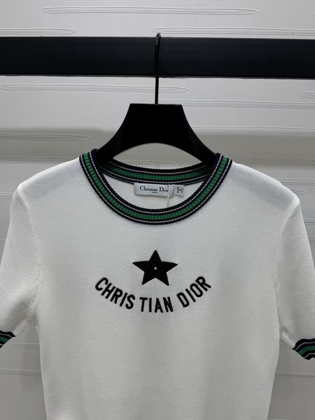 Manches courtes en tricot avec logo brodé