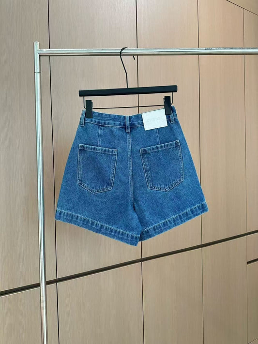 Short en jean boutonné très résistant