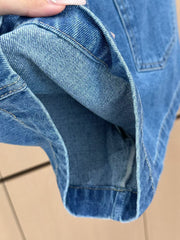 Short en jean boutonné très résistant