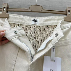 Presbyopic washed straight denim shorts