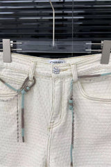 braided rope jacquard shorts