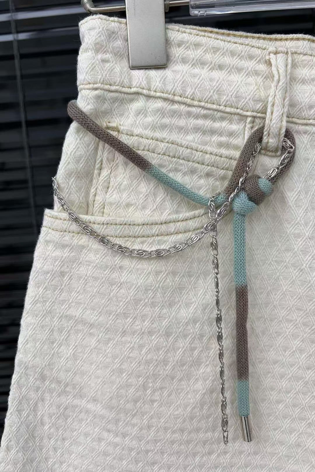 Jacquard-Shorts aus geflochtenem Seil