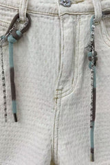 braided rope jacquard shorts