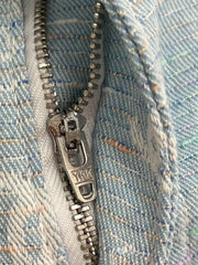 Light jacquard all over print denim shorts