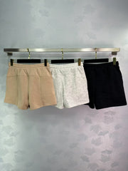 tricolor embroidered logo shorts