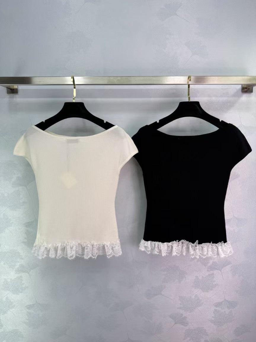 Manches courtes en dentelle de style nouveau pour l'été