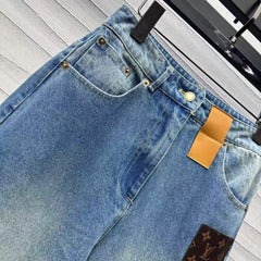 Jeanshose aus Leder