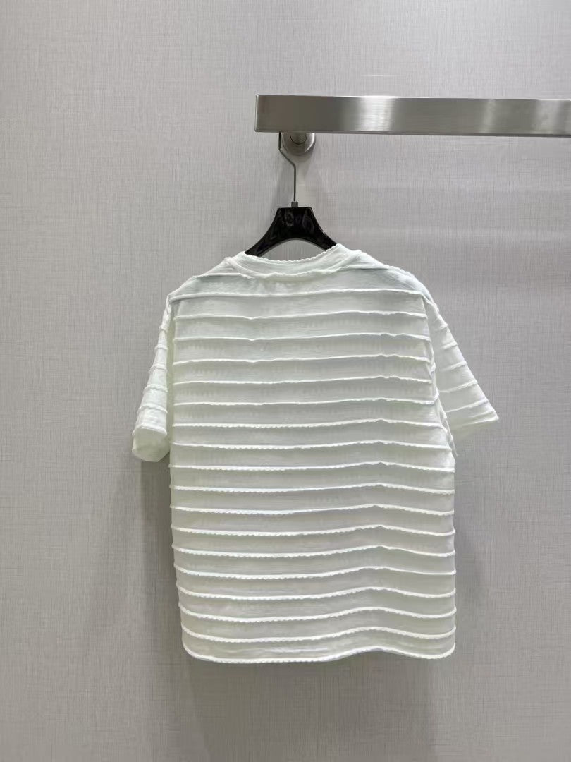 T-shirt à manches courtes avec nœud perlé