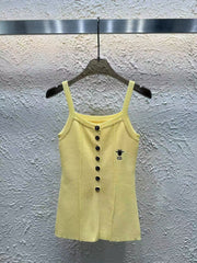 Button knitted suspenders