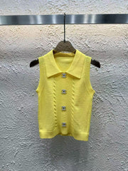 New Double  Decorated Curved Beaded Vest