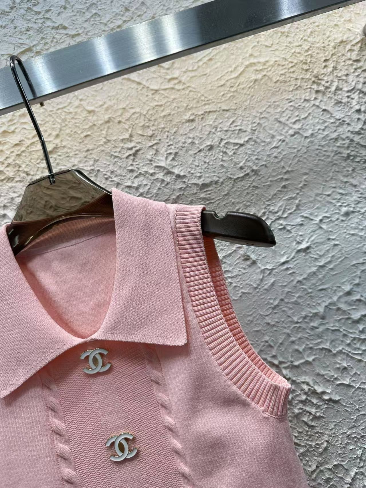 New Double  Decorated Curved Beaded Vest