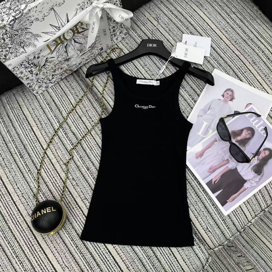 Camisole avec lettres brodées