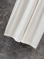 Drawstring double waist casual pants