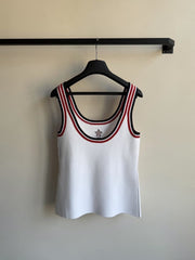 Embroidered five-pointed star letter vest