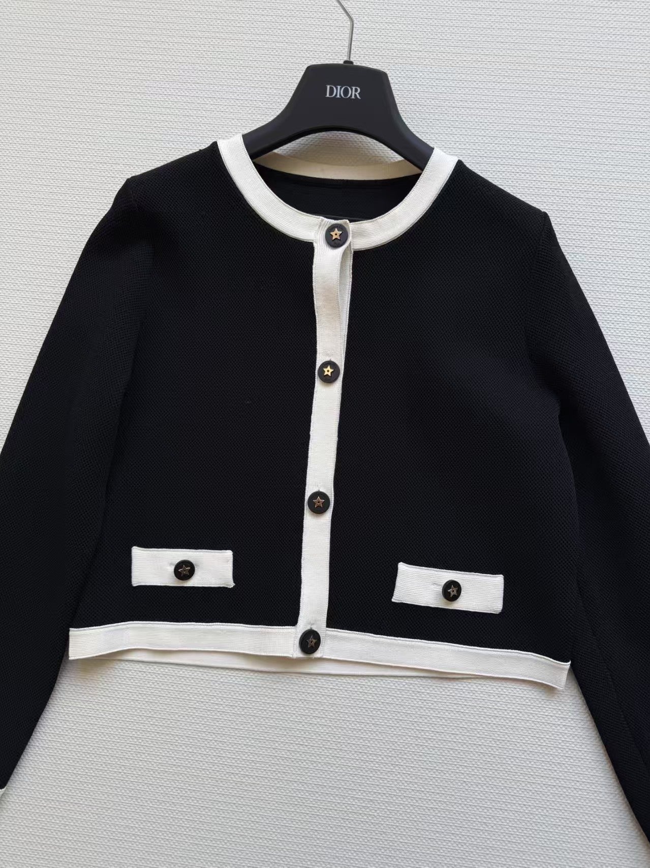 New black and white contrast short jacket
