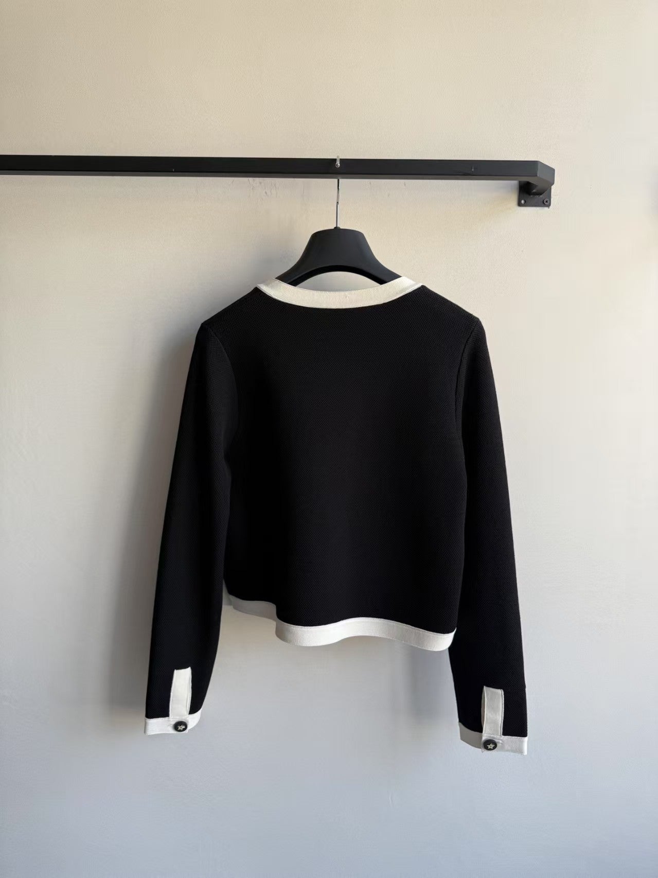 New black and white contrast short jacket