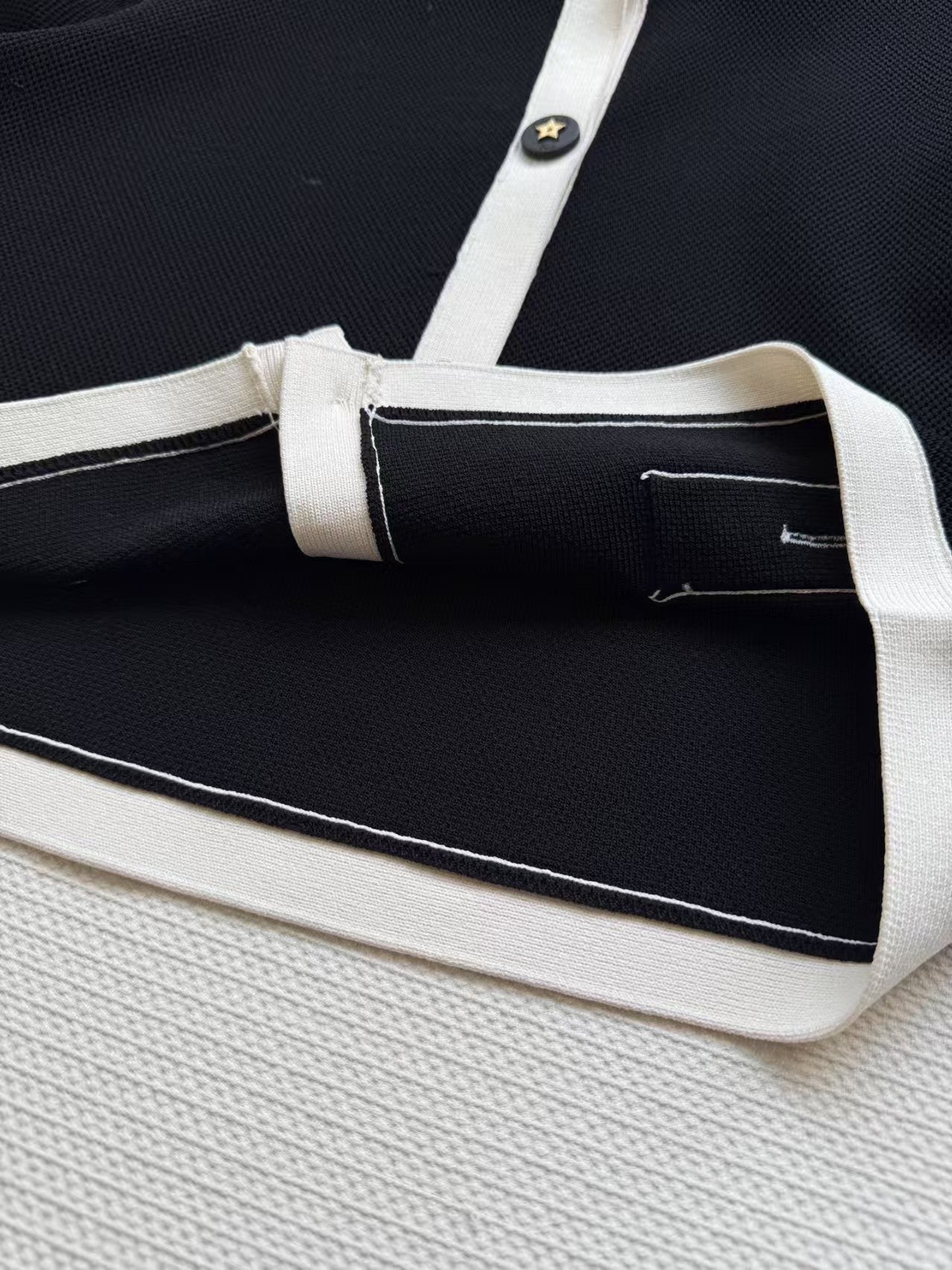 New black and white contrast short jacket