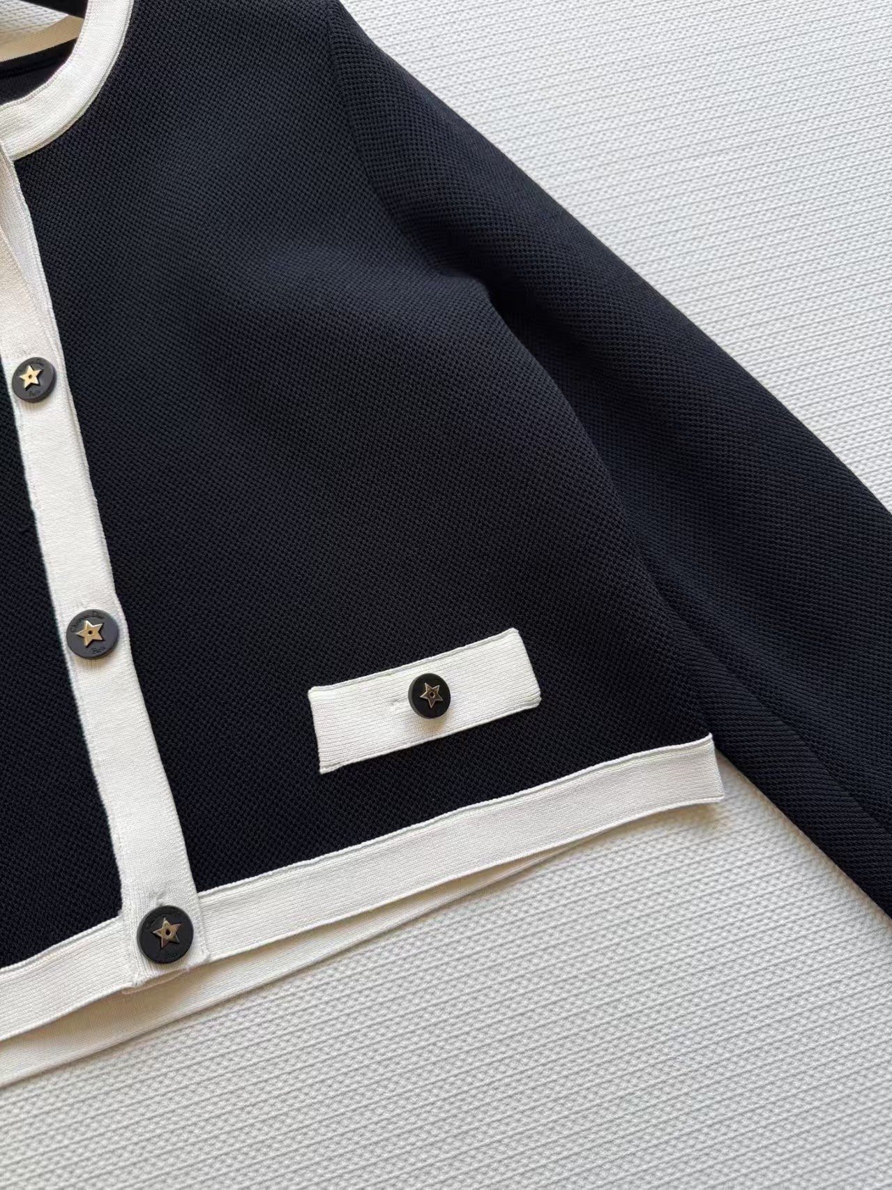 New black and white contrast short jacket