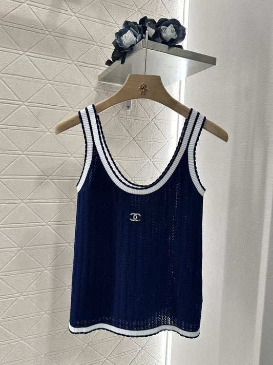 Bretelles tricotées contrastées