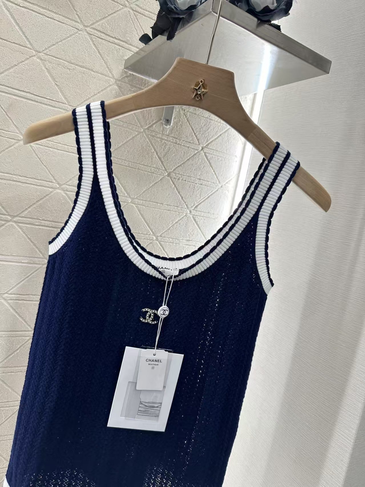 Bretelles tricotées contrastées