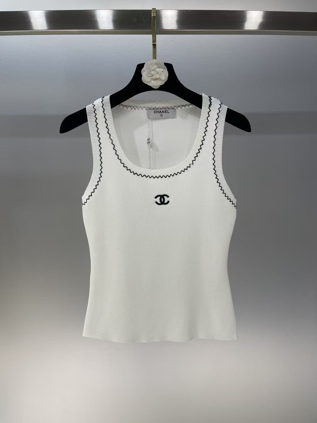 Letter Embroidery Knitted Vest