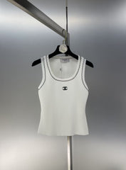 Letter Embroidery Knitted Vest