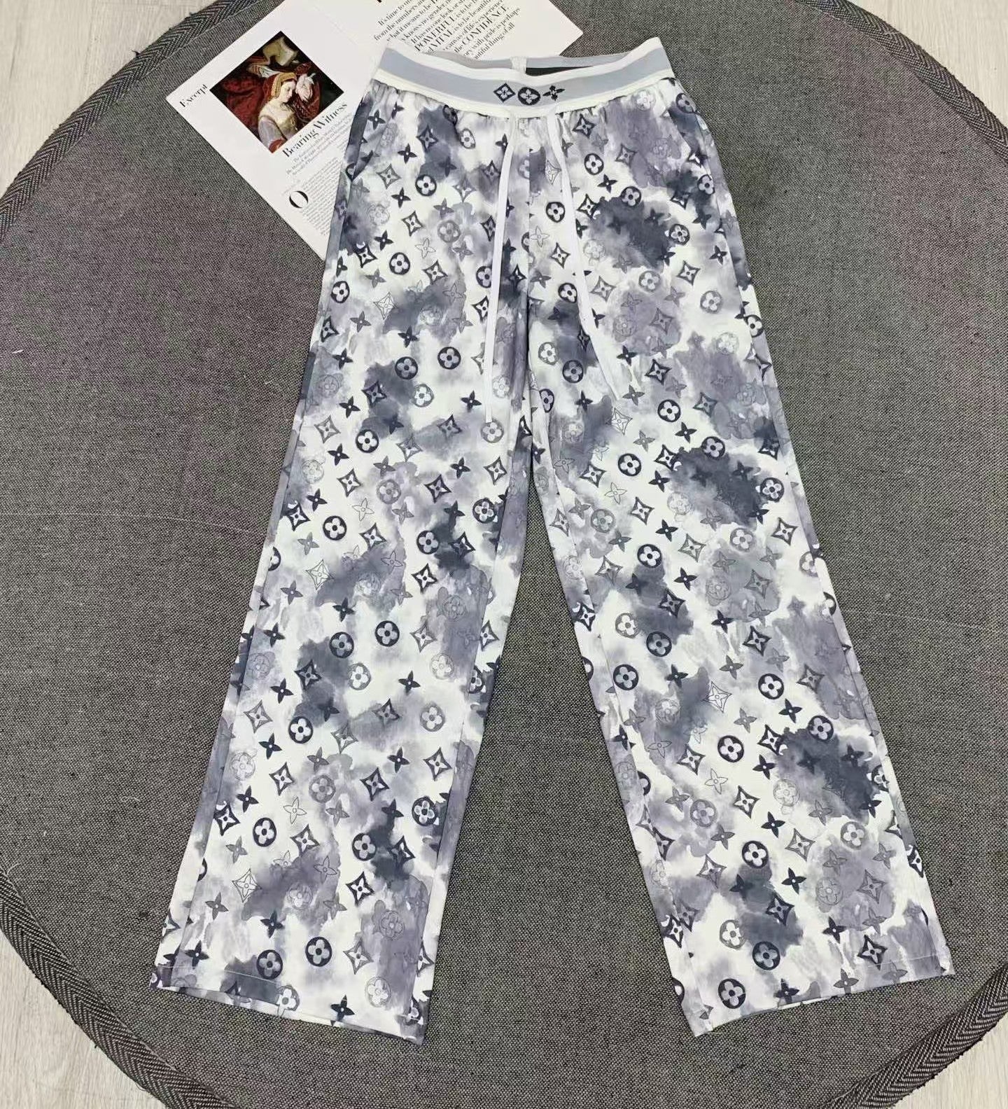 25 nouveaux pantalons décontractés imprimés avec ruban