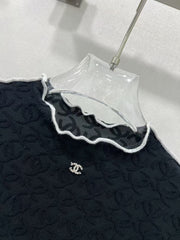 Jacquard slim-fit knit top
