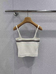 Knitted suspenders + skirt