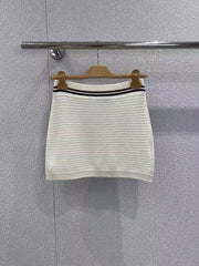 Knitted suspenders + skirt
