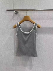 Lettering lace vest