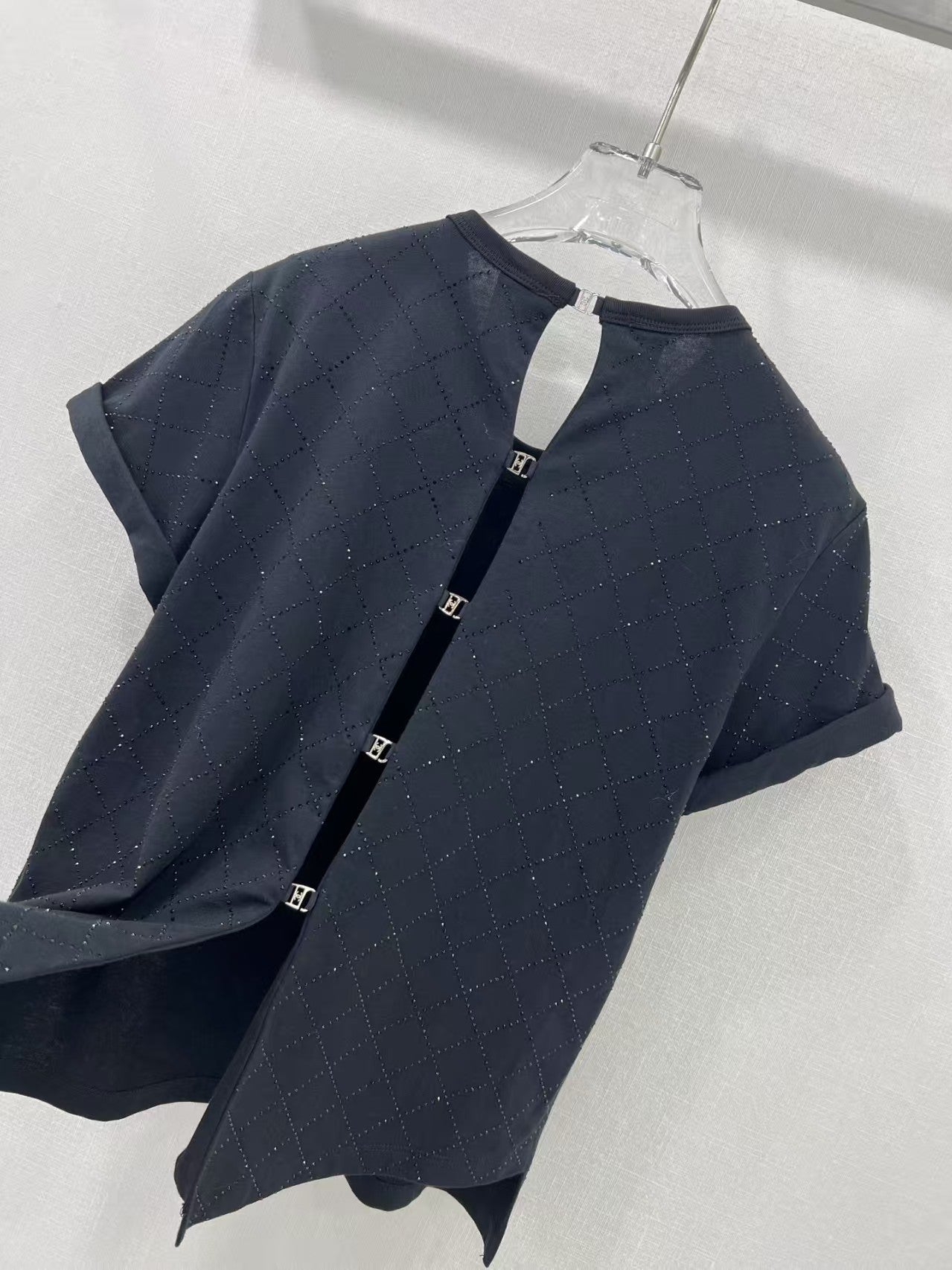 T-shirt dos nu robuste 25ss percé à chaud