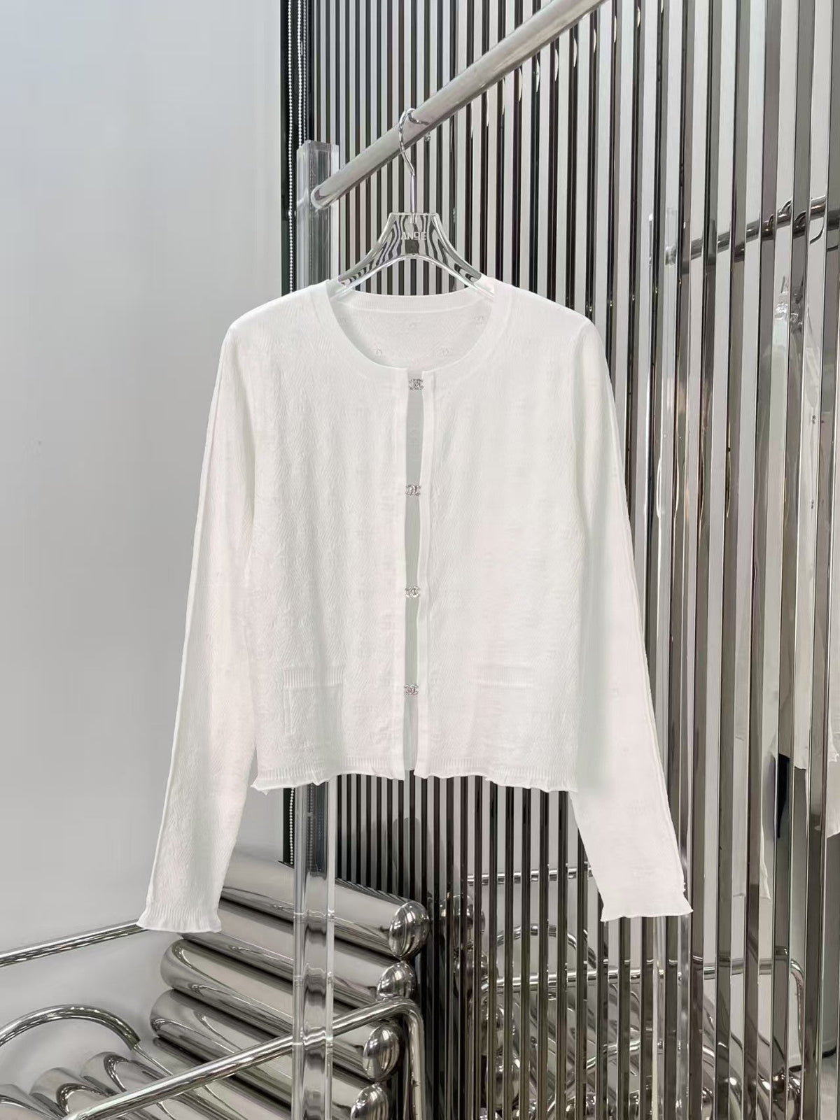Double  Diamond Button Knit Cardigan
