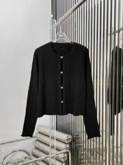 Double  Diamond Button Knit Cardigan