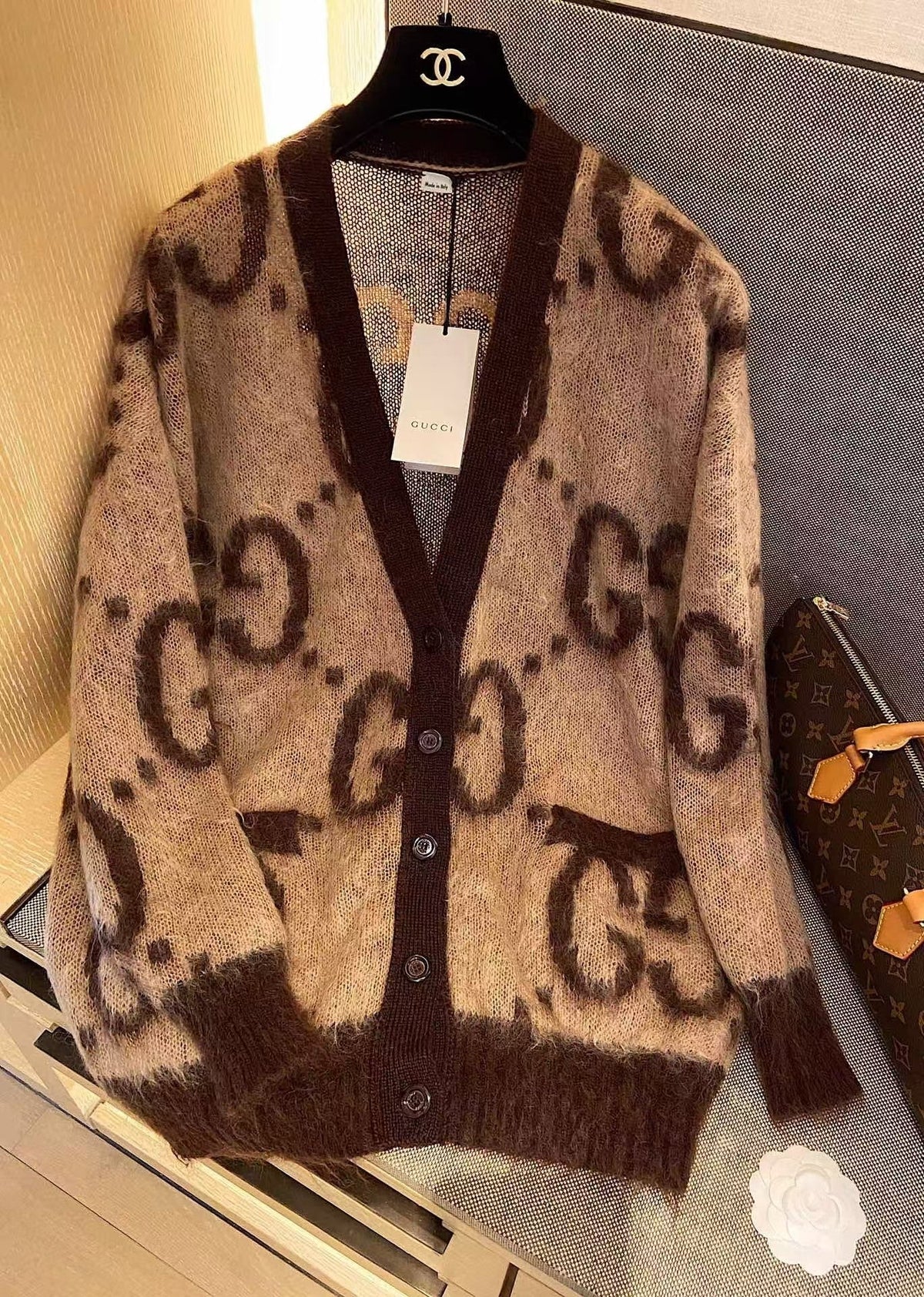Nouveau cardigan en mohair