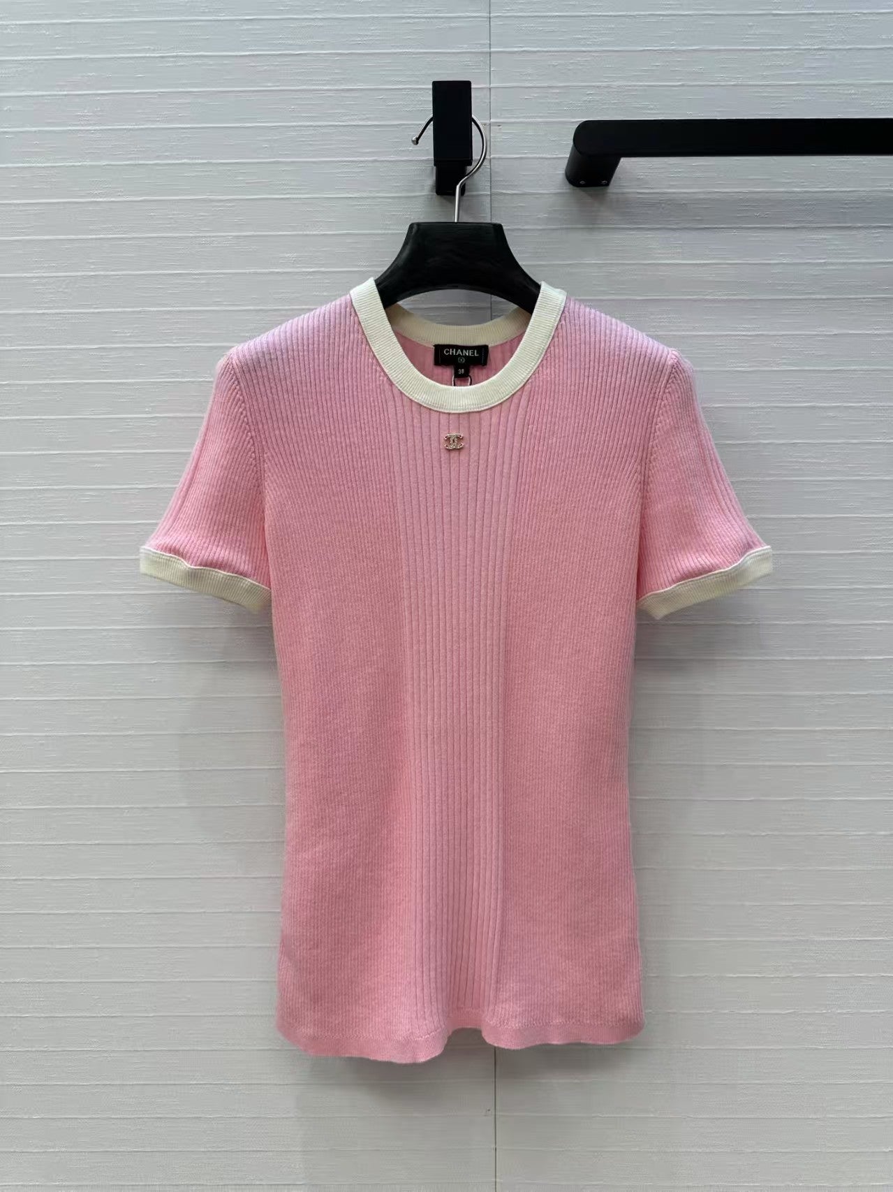 Haut en tricot slim de couleur contrastée