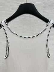 New Round Neck Knitted Vest Dress