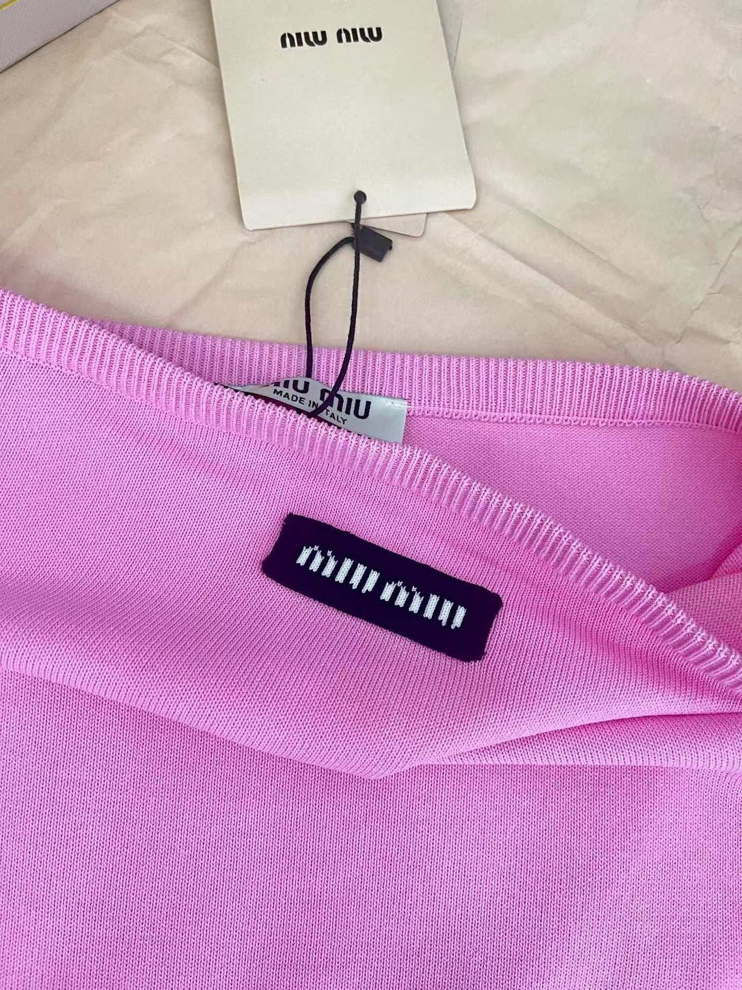 Jacquard-Tube-Top mit Schriftzug