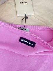 Lettering jacquard tube top