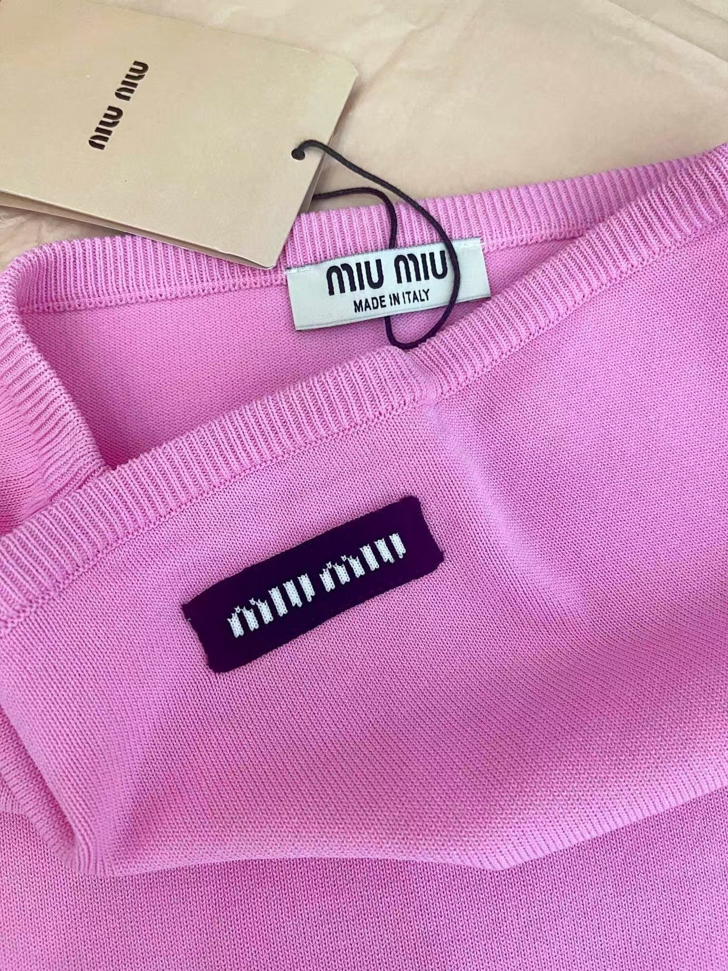 Jacquard-Tube-Top mit Schriftzug