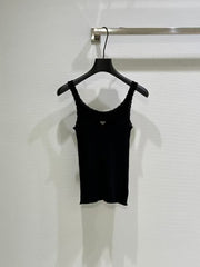 Ribbed knit vest
