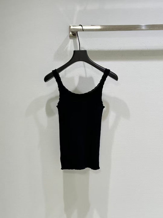 Ribbed knit vest