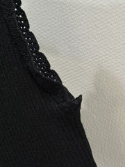 Ribbed knit vest