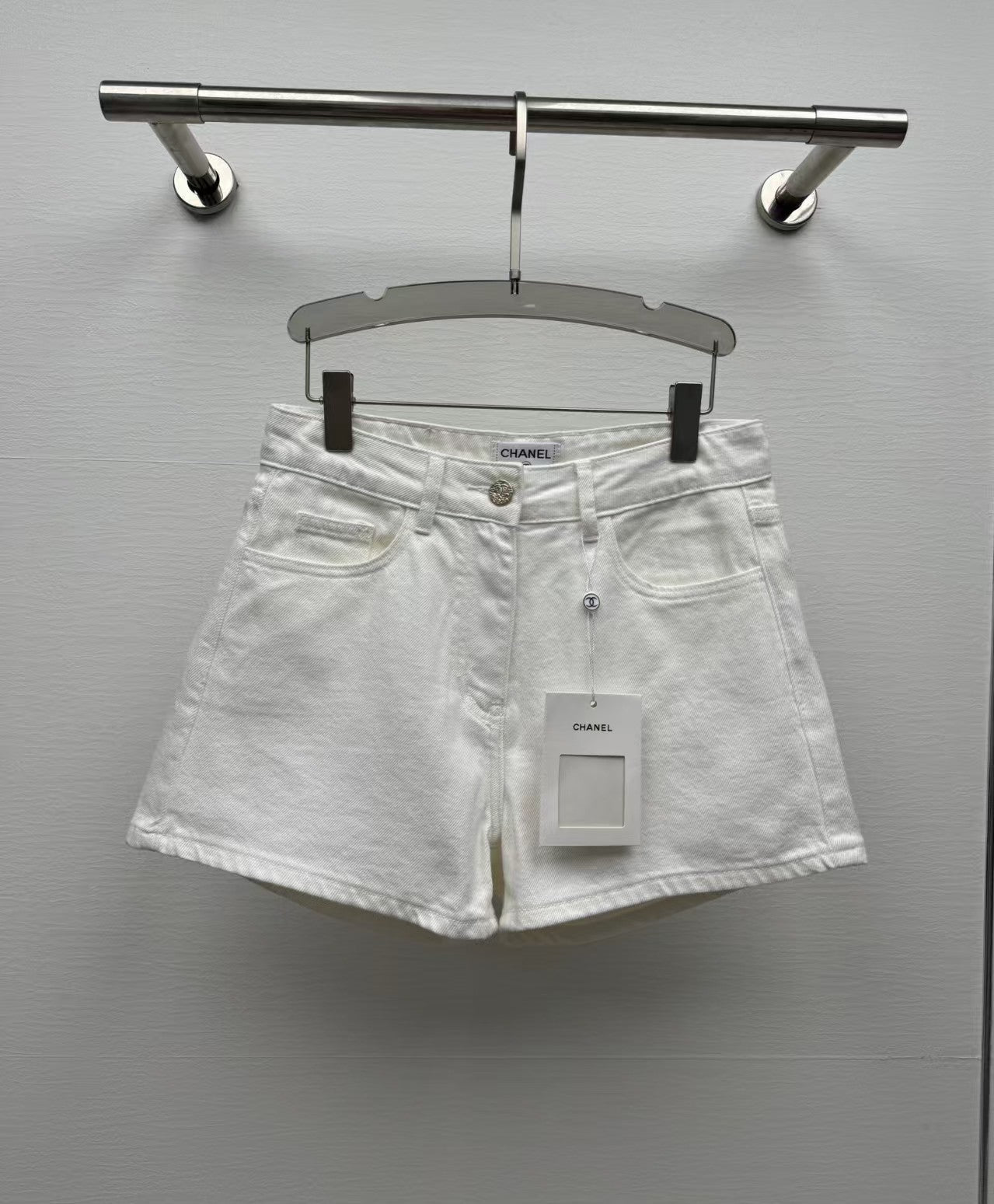 bedruckte Jeansshorts