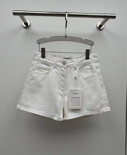 bedruckte Jeansshorts