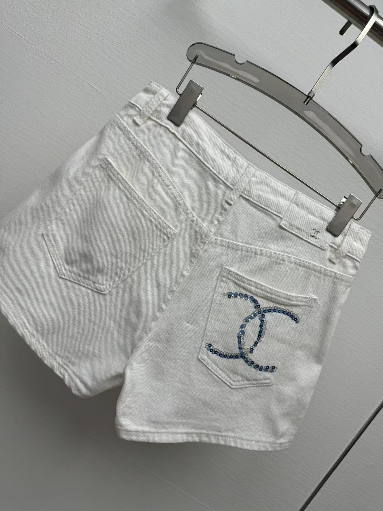 bedruckte Jeansshorts