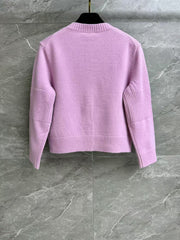 Cashmere cardigan with school bag button