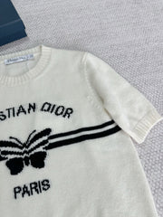 Butterfly Knitted Short Sleeve Shirt